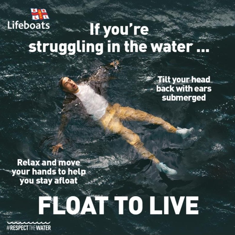 What to do if you get into difficulty? Last weeks rescue was a major relief that a young life was saved but also a reminder to all of how dangerous the sea can be. If you get into difficulty, float to live as advised by our colleagues from RNLI @RNLIDunLaoghair: