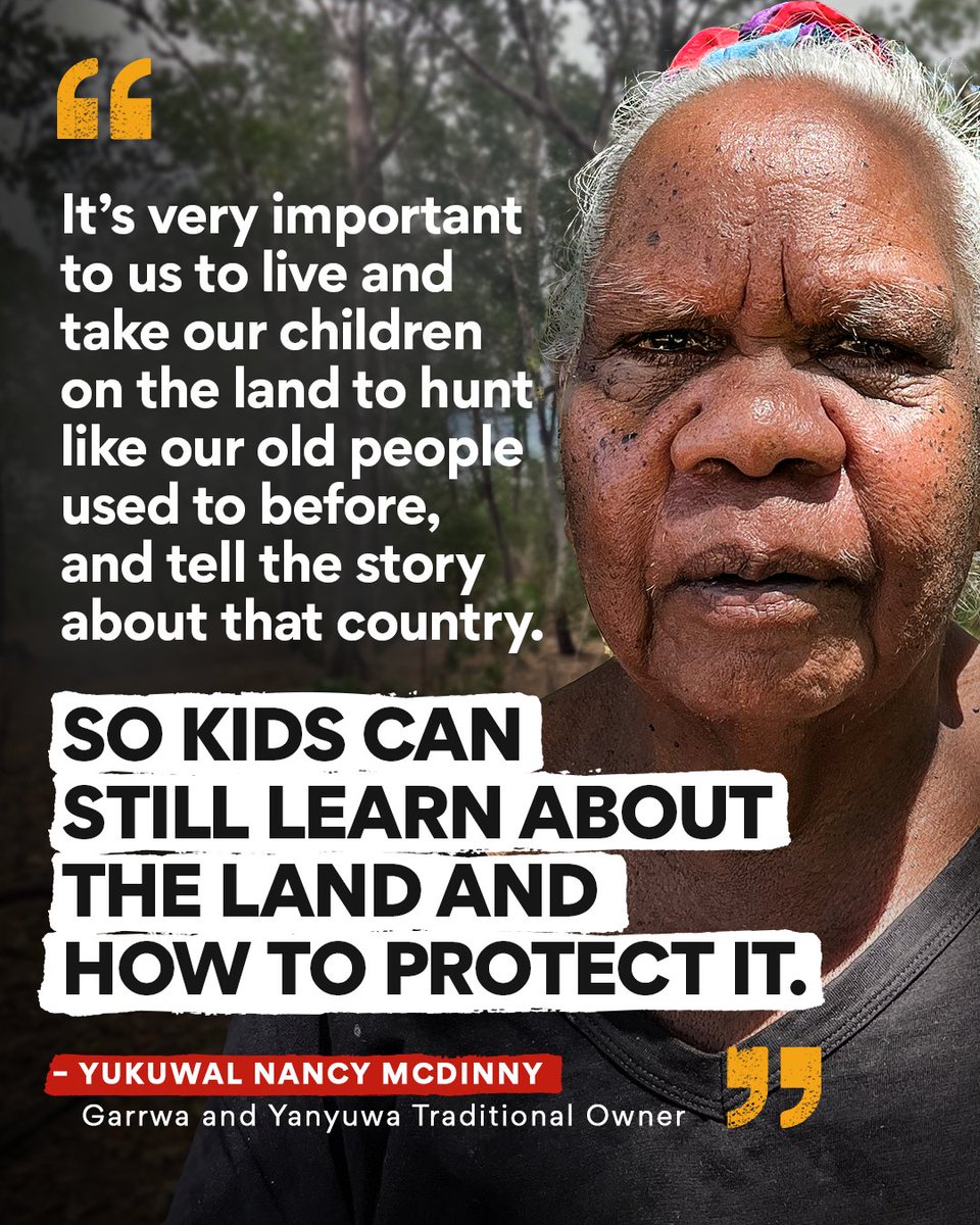 Traditional Owners gathered together at the Middle Arm senate inquiry to stand up for the future of country, water, cultural heritage and the climate. Public money should be used for community-led solutions. Not for the destruction, profit and greed of mining giants.