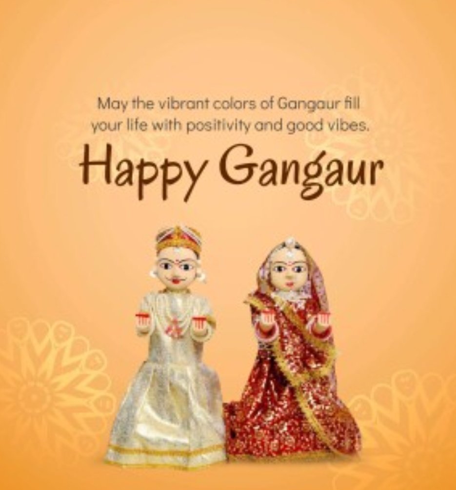 🌿
गणगौर विशेष रूप से राजस्थान और मध्यप्रदेश के मालवा-निमाड़ के भागों में धूमधाम से मनाया जाता है। कुँवारी लड़कियां अपने भावी पति और विवाहित स्त्रियां अपने पतियों की सम्रद्धि के लिए ये पूजा अर्चना करती हैं।

आप सभी को गणगौर पर्व की बहुत बहुत शुभकामनाएं… 🥀
#Gangaur