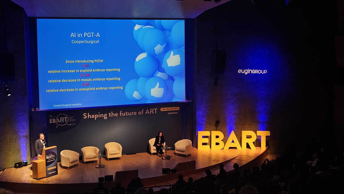 🎙️Professor Nikica Zaninovic is showing insightful data about AI in PGT-A

#EBART2024 #reproductivemedicine #embryo