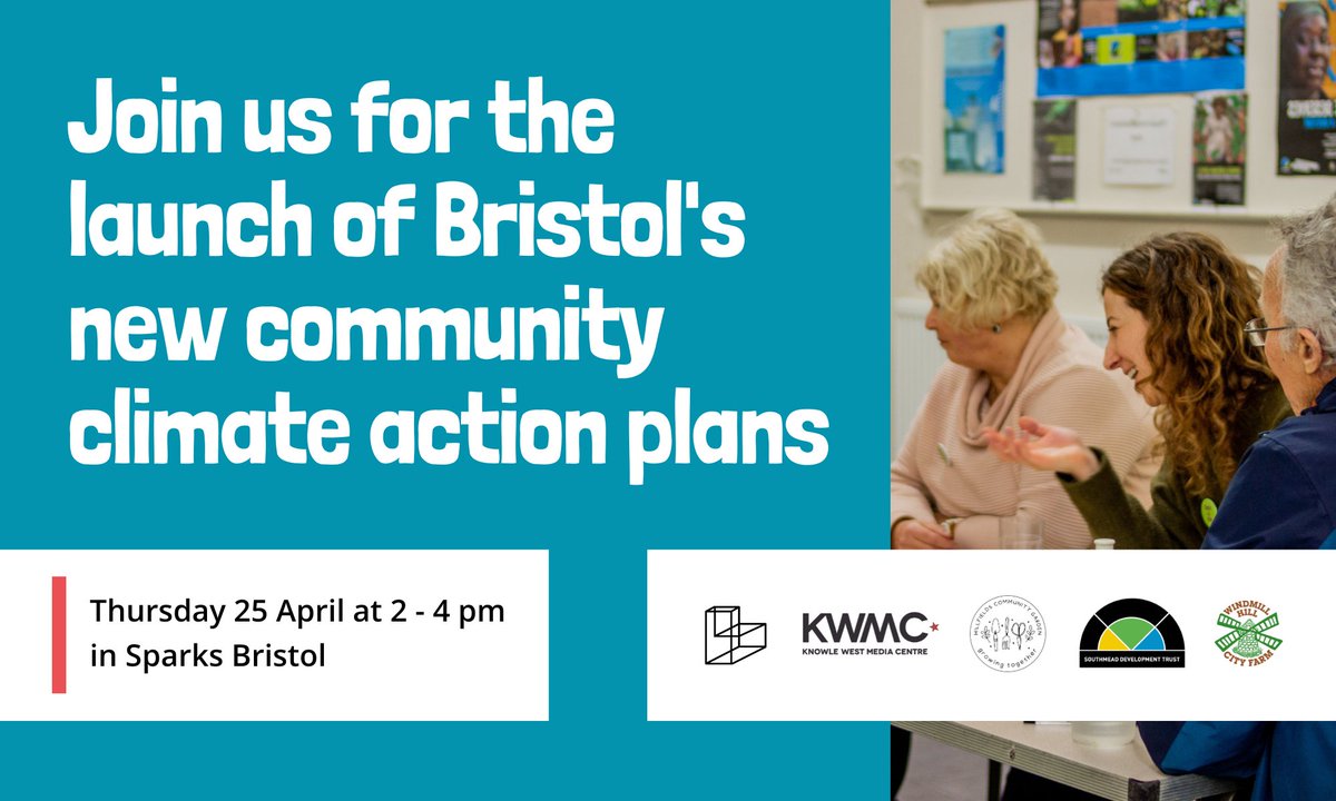 Looking to get more involved in #ClimateAction this year? 
Want to feel more connected to communities in #Bristol?

Our free event celebrates the #CommunityClimateAction local community groups have been doing - we'd love for you to join us! 👇
bit.ly/CCAlaunchevent