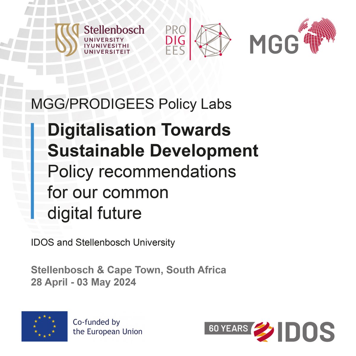 🌐 MGG/PRODIGEES Policy Labs for #SustainableDevelopment Hosted by #PRODIGEES and @StellenboschUni, the labs will take place in Stellenbosch & Cape Town. Results will be presented at an int. conference of #MGGNetwork/IDOS and the @thensgZA on 4-9 May. 💡 idos-research.de/veranstaltunge…