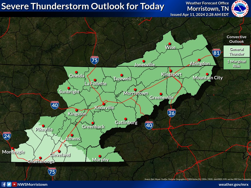 Expect showers and thunderstorms along with gusty winds today. A few thunderstorms may become strong to severe especially across the northeastern two thirds of the area, with damaging winds the main threat along with a very low threat of a tornado.
