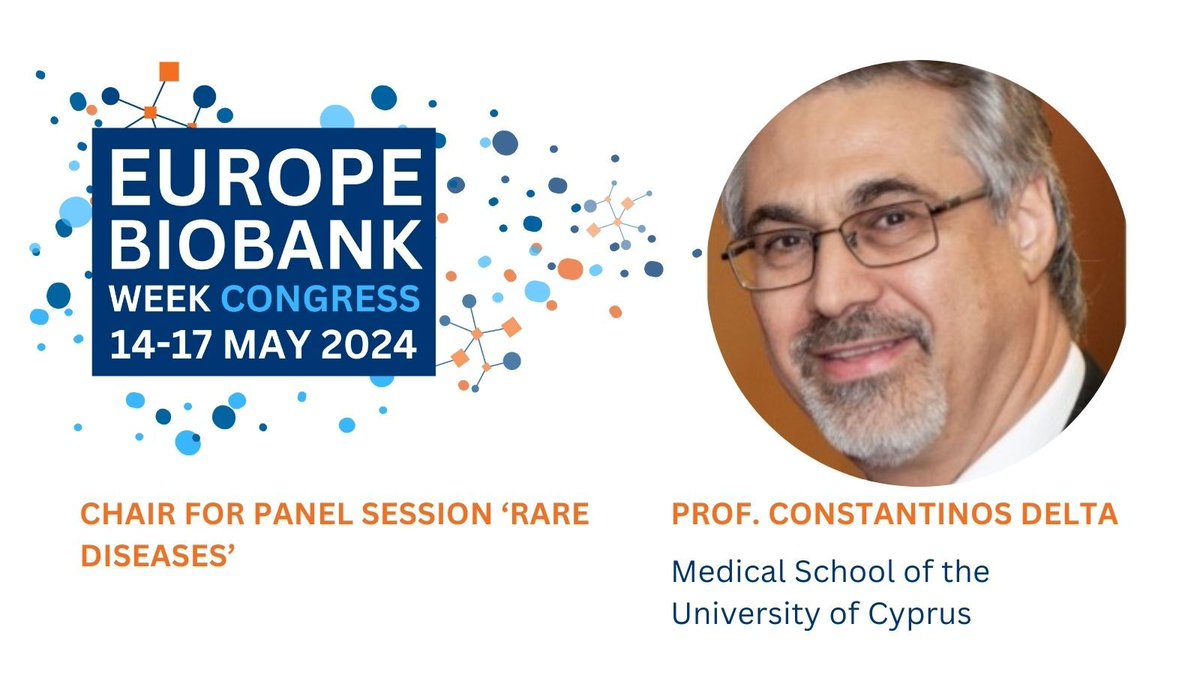 The biobank.cy CoE proudly supports Europe Biobank Week 2024, showcasing the impact of biobanks. Prof. Deltas, Center Director, will chair the 'Rare diseases' panel. More: europebiobankweek.eu #biobankcy #H2020 #EU2020 #UCY #biobank #Cyprus #EBW24