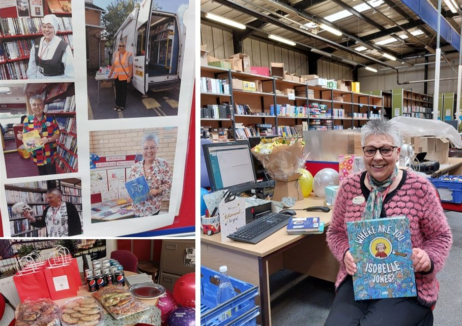 Our long standing member of staff Isobelle is retiring today! So sad to see you go but enjoy your next adventures!! And thankyou for the treats you brought in for us. <a href="/LibraryofBham/">LibraryofBirmingham</a> <a href="/BhamCityCouncil/">Bham City Council</a>