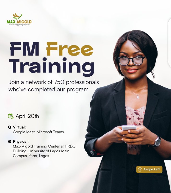 Max-Migold is excited to offer a free course on facility management! This course is designed to help you gain the skills and knowledge you need to succeed in this growing field. Register here= freetraining.maxmigold.com