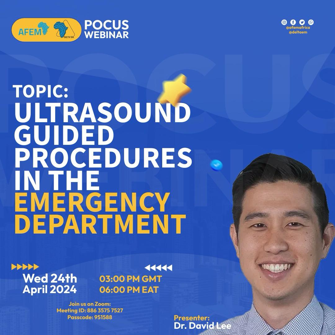 🚨 Join us for our latest AFEM Delta webinar on Ultrasound-guided procedures in the emergency department! 🗓️ Date: Wed April 24th, 2024 🕛 Time: 15:00 GMT Simply join via this link on the day of the webinar: shorturl.at/bpMY6