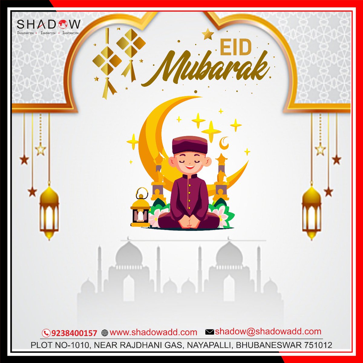 Shadow_Advt_Com's tweet photo. Wishing all those celebrating Eid a joyous and prosperous occasion filled with happiness and blessings. Eid Mubarak to you and your loved ones! 🌙✨ #EidMubarak #Eid2024 https://t.co/z6YLWBiMoQ