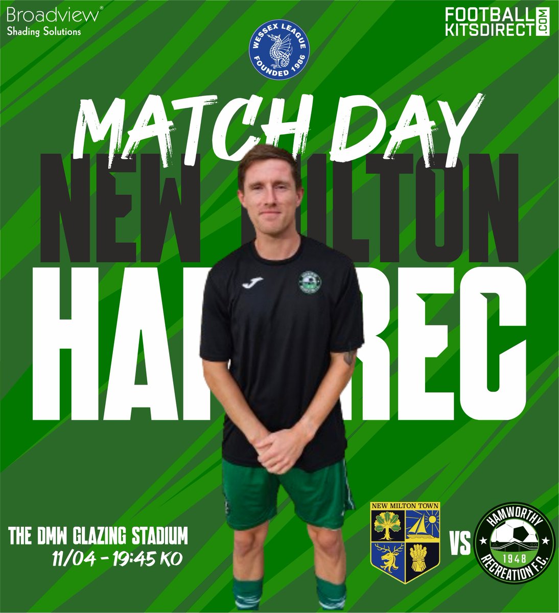 𝗠𝗔𝗧𝗖𝗛𝗗𝗔𝗬 | 🟩 We are on the road this evening with a trip to @NMTFC2017 in a @WessexLeague fixture. #UpTheRec