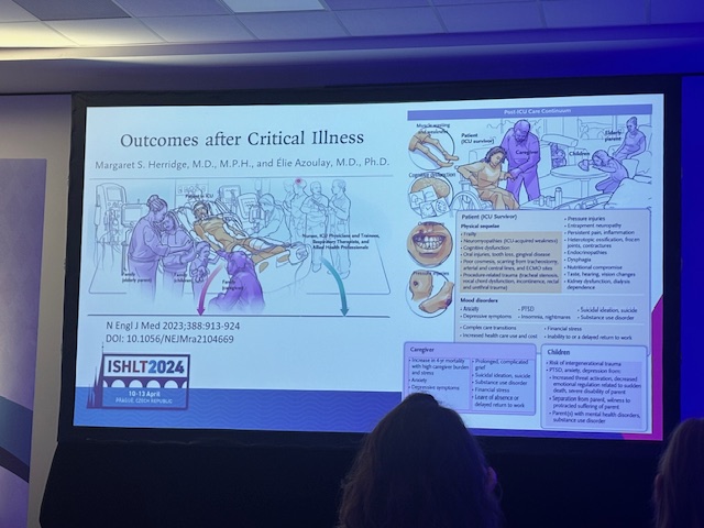 @JohnGranton1 (@UofT_DoM) on MCS as bridge to 🫁 txplt in adults. Median wait time for lungs 10 days at their center, disparities for PAH pts. >14 days on support w/ worse post-txplt outcomes. Focus not just on mortality, also morbidity.