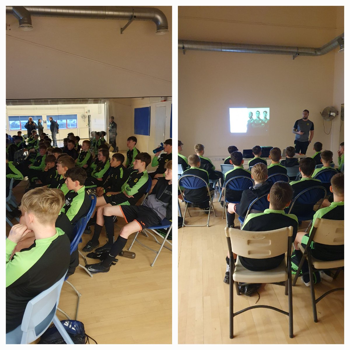 Our @CfonTownAcademy education programme continued last night with our U12'S & U13'S focusing on Respect and Integrity. #development @BwynIachcymru