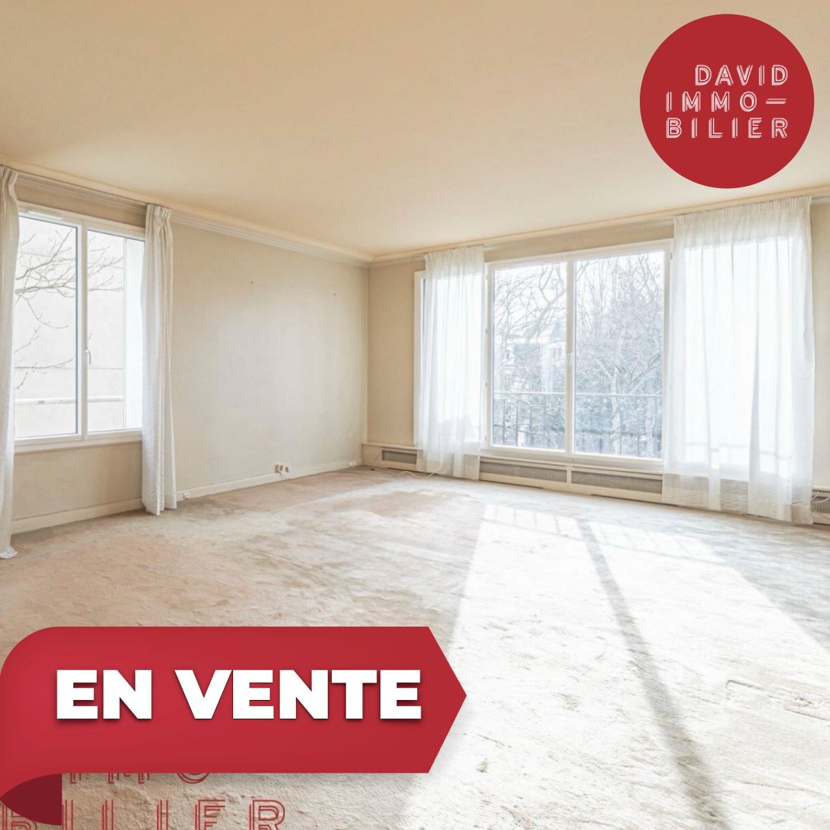Neuilly-sur-seine Hôpital américain. Appartement 4 pièces de 118 m². Vue agréable et sur verdure. #Avendre #DavidImmo #Paris #Immobilier