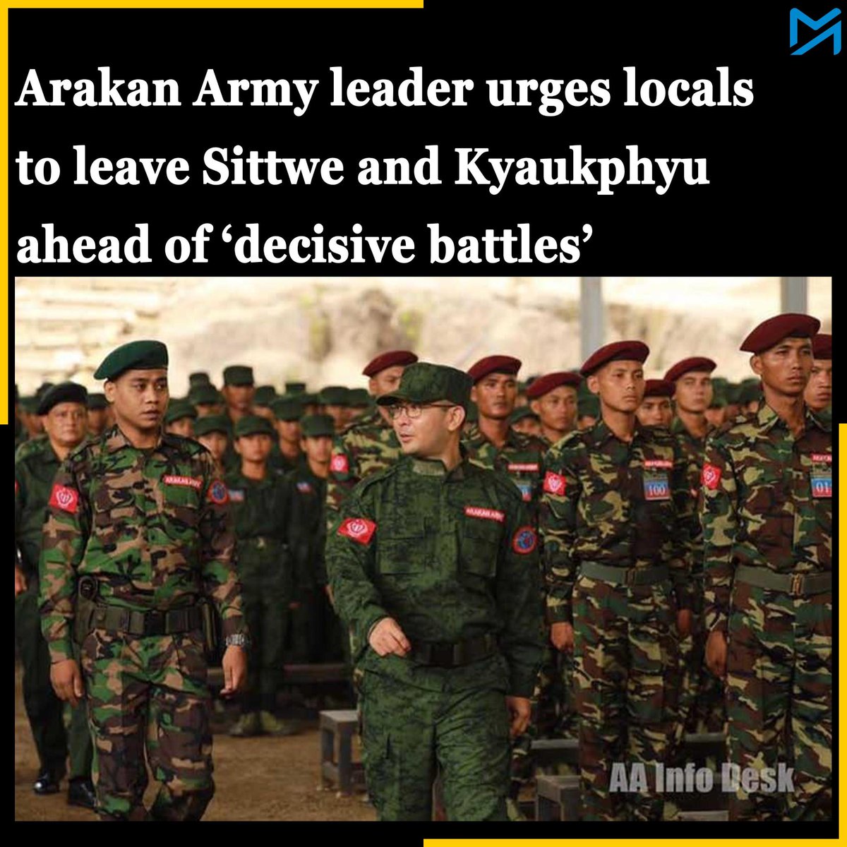 The warning also served to put the regime on notice that the group plans to push ahead with its bid to take full control of Rakhine State Read More: myanmar-now.org/en/news/arakan… #Myanmar #Rakhine