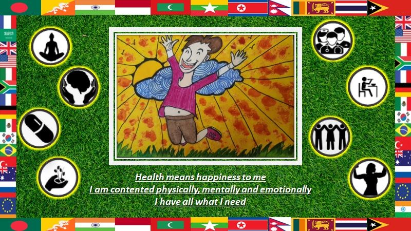 Vihaan Mehrotra from #India won the first 🥇 prize in the digital art category in the age group of up to 12 years, in the #WHD2024 art competition organized by @WHOSEARO on #MyHealthMyRight. Vihaan shares the prize with Alisha Sarasti from #Indonesia.