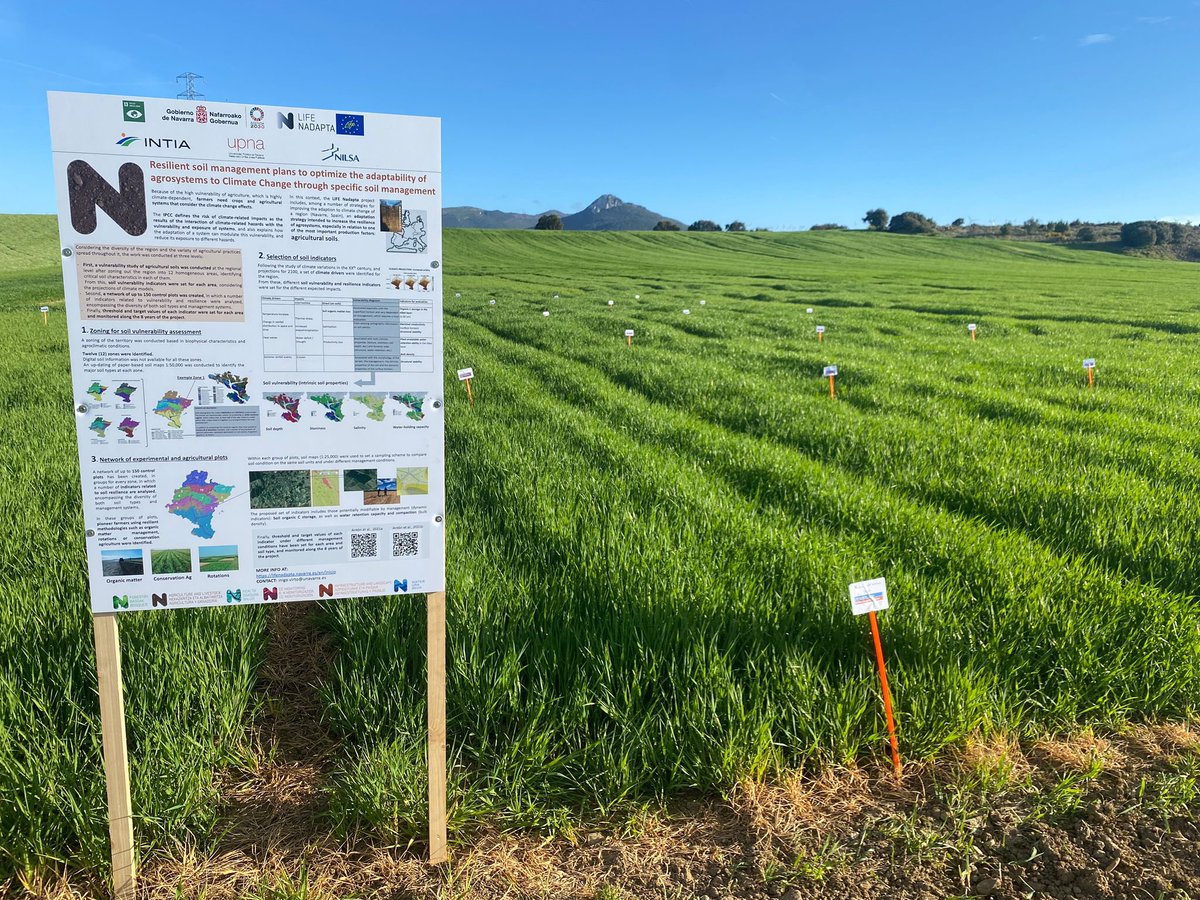 *#LIFEPlatformMeetingOnSoils*
#Pamplona hosts more than a hundred European experts in #Soils.
We start the second day visiting LIFE-IP NAdapta-CC's plots. 

#LIFE_IP_NAdapta_CC #LIFE #UrbanKlima #LIFEPM_Soils #EU_SoilMonitoring #LifeProgramme #LifeAmplifiers #LifeProjects