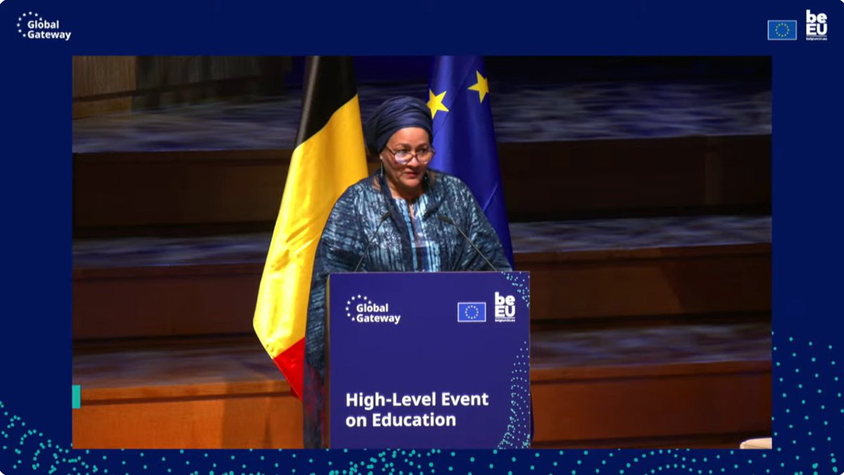 🗨️ We need to find better ways to meaningfully support teachers. Let’s continue to embrace the spirit of transformation that is critical to achieving #SDG4. - @AminaJMohammed 📺 Live now at the #GlobalGateway High-Level Event on Education ➡️ eiie.io/3PY7JOX