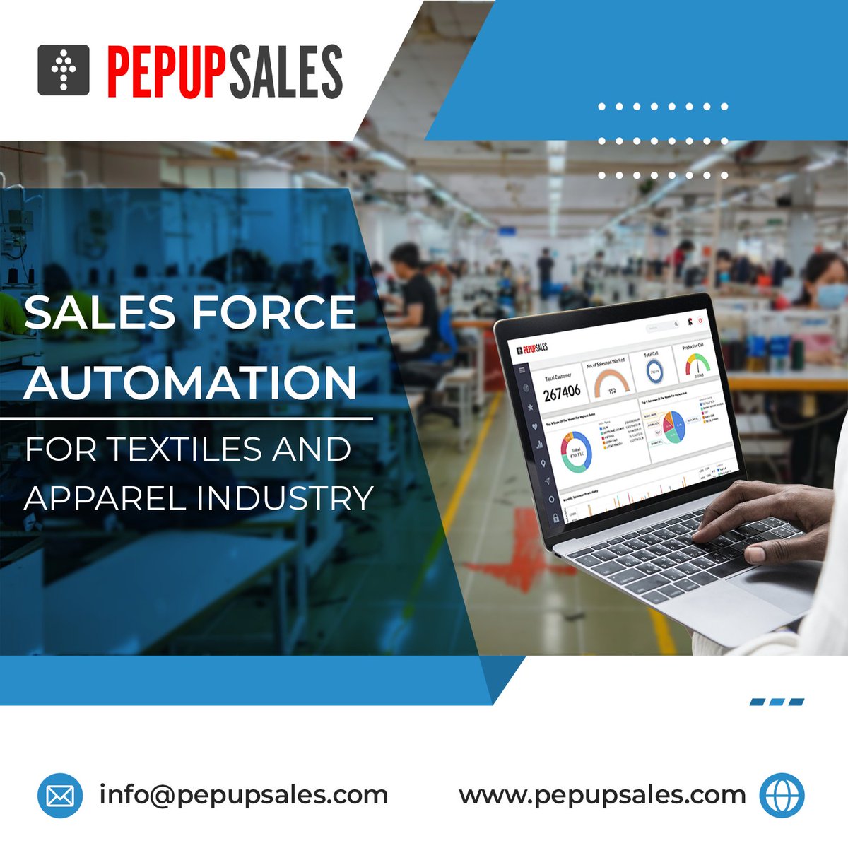 How has #MobileSFA helped textile & apparel companies improve their sales, inventory management, and customer service?

Check out @PepUpSales, the sales force automation solution designed specifically for the #textileindustry!  

Try Free Demo Now - bit.ly/3FKS4NJ