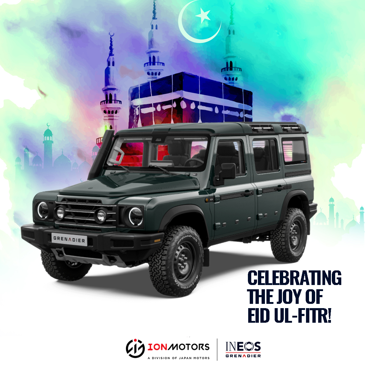 From our families to yours, we wish you a blessed Eid filled with love, happiness and peace.
Eid Mubarak!

#EidMubarak #EidUlFitr #IonMotors #IneosGrenadier #Grenadier #Grenadier4x4
