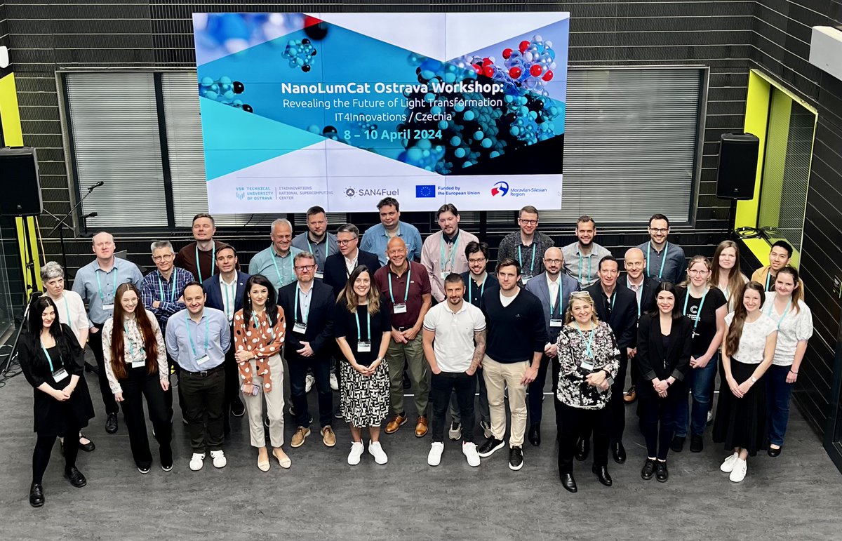 Ostrava hosted a unique meeting #NanoLumCat, dedicated to #CarbonDots, which brought together experts from across Europe to @vsbtuo. This event was held under the auspices of the Global Experts Programme @KrajMsk. 👉it4i.cz/en/about/infos…