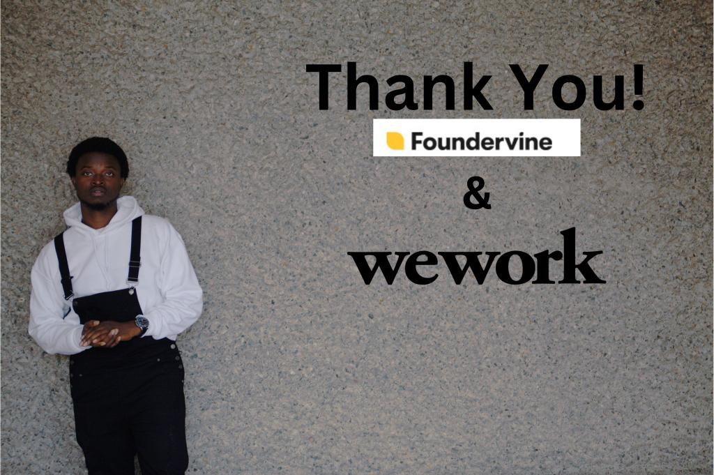 I'm thrilled to announce that I've been accepted onto the <a href="/WeWork/">WeWork</a> Diverse Founders Programme in collaboration with <a href="/foundervine/">Foundervine</a> This programme offers WeWork All Access passes for 12 months, giving founders like me the option to work from hundreds of WeWork locations worldwide.