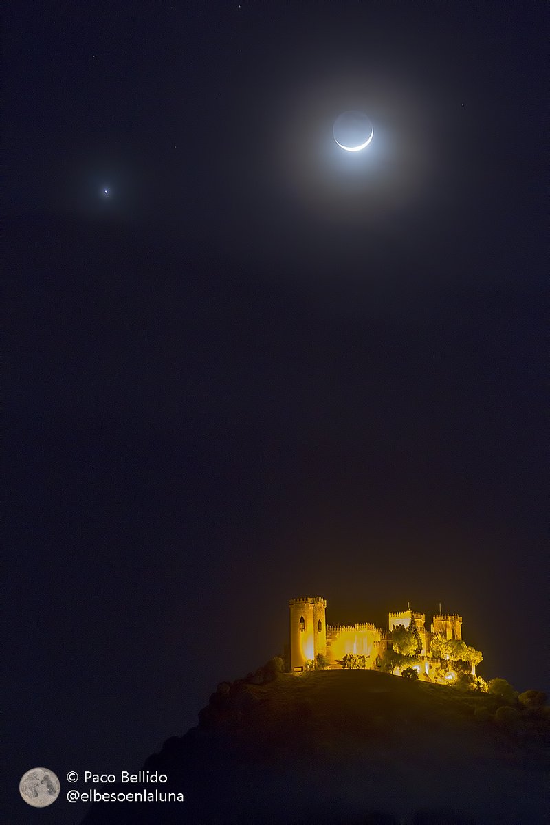 Conjunción de la Luna con Júpiter anoche