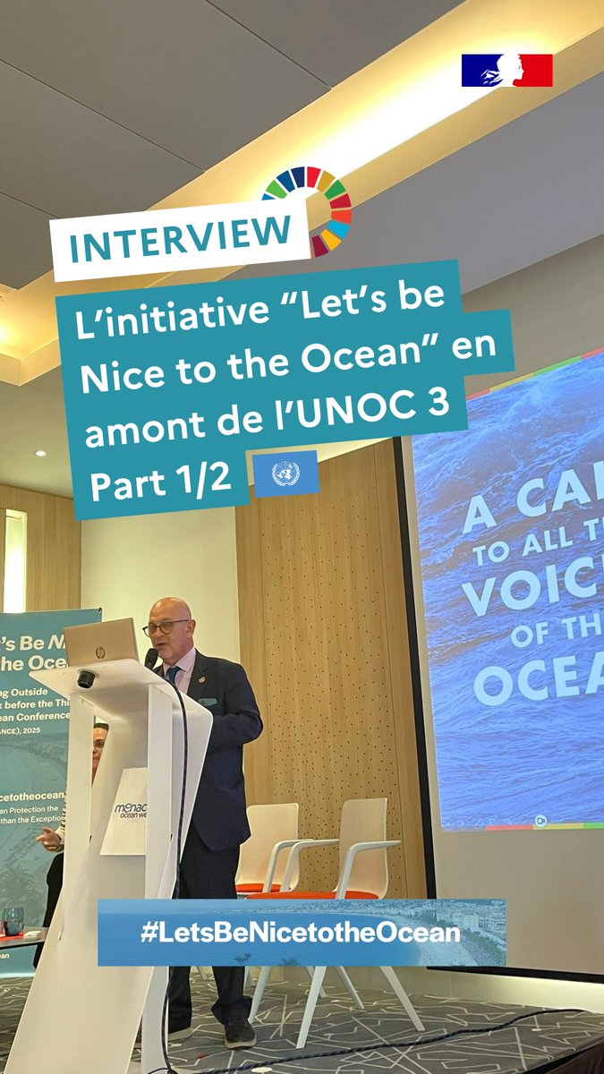 Une des priorités de la France est de préparer l' #UNOC3 🇺🇳, co-organisée avec le Costa Rica 🇨🇷 en faisant entendre les voix de la société civile avec l’initiative @BeNice2theOcean. ➡️Échanges avec @RemiParmentier : linkedin.com/feed/update/ur… pour en savoir + (1/2) @ocean_climate