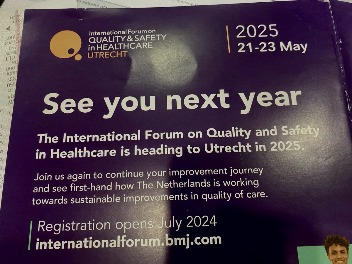 Bijzonder nieuws: International Forum on Quality and Safety in Healthcare van @TheIHI en @bmj_latest in 2025 is in Utrecht, Jaarbeurs: 21-23 mei (Met dank aan het bericht van @Kiers_Zorgvisie die nu op het @IHIForum in Londen is)