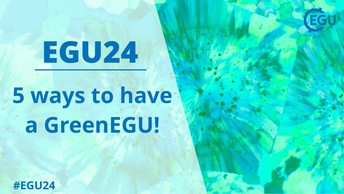 Let's make #EGU24 a #GreenEGU by working together to create real environmental change! We already collaborate with our hosts the Austria Center Vienna to make big sustainable choices around food, waste & energy, but you can help too! Go green for #EGU24: egu.eu/4Q9VXW/