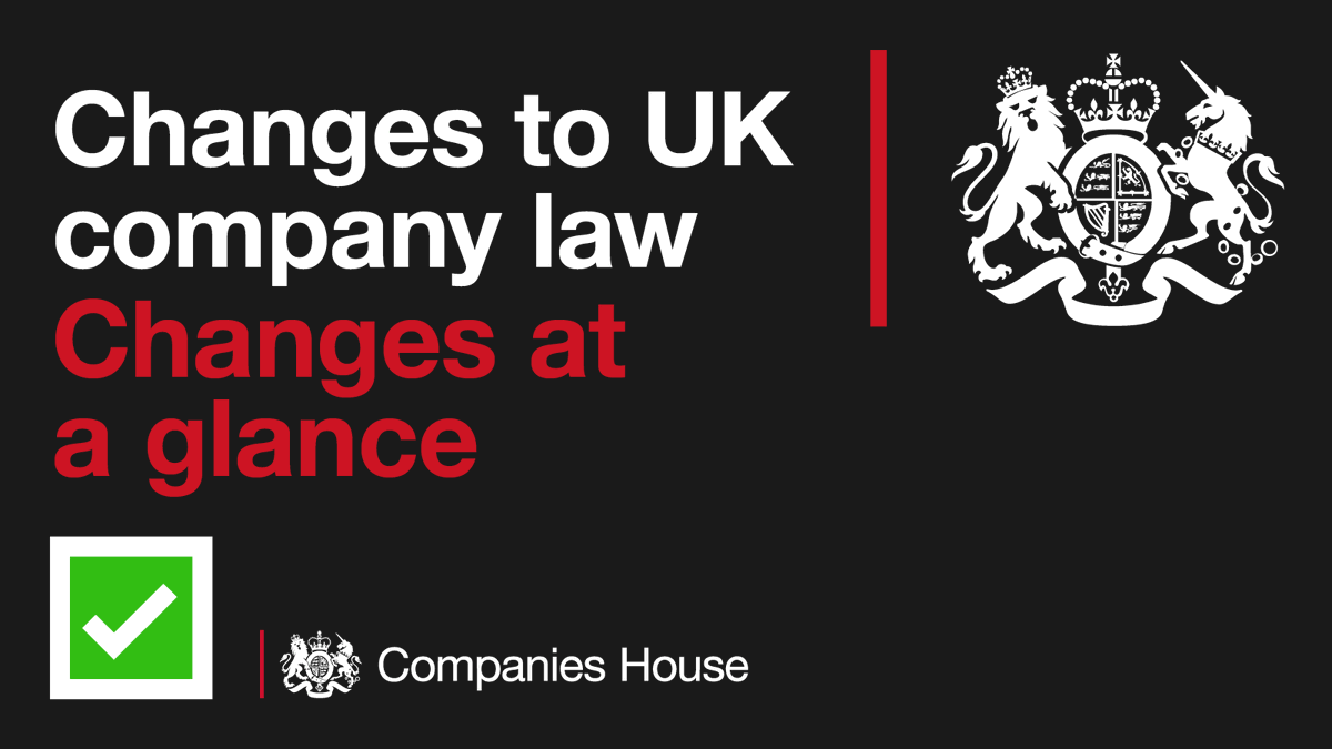 We've introduced the first set of changes under the Economic Crime and Corporate Transparency Act. We're introducing more changes over the upcoming months. Make sure you understand what you need to do differently. Visit our website for a summary: changestoukcompanylaw.campaign.gov.uk/changes-at-a-g…
