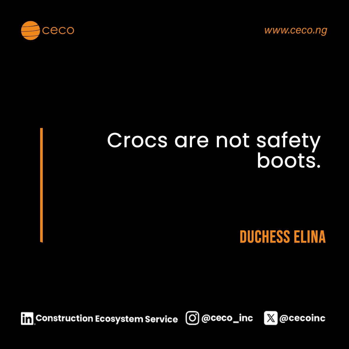 #SafetyFirst #ThursdayThoughts #CECO @duchess_elina