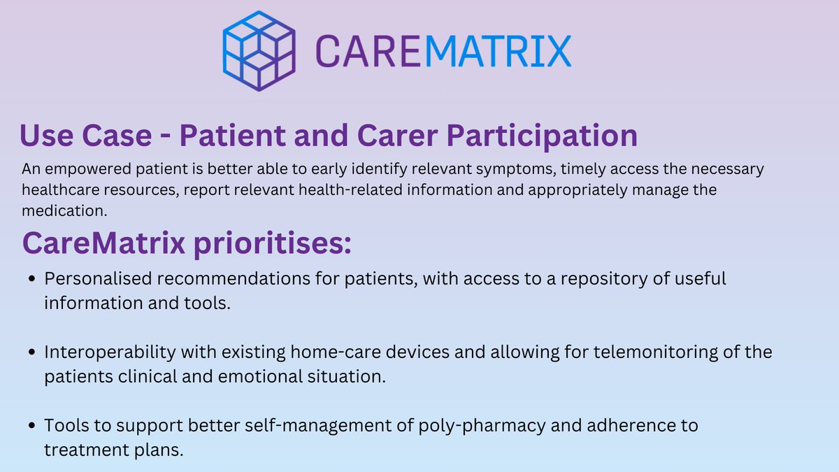 CareMatrix_PCP's tweet image. An empowered patient is better able to early identify relevant symptoms.

See how CareMatrix is establishing new ways to help people with multimorbidity.

🔗carematrix.eu/use-cases/