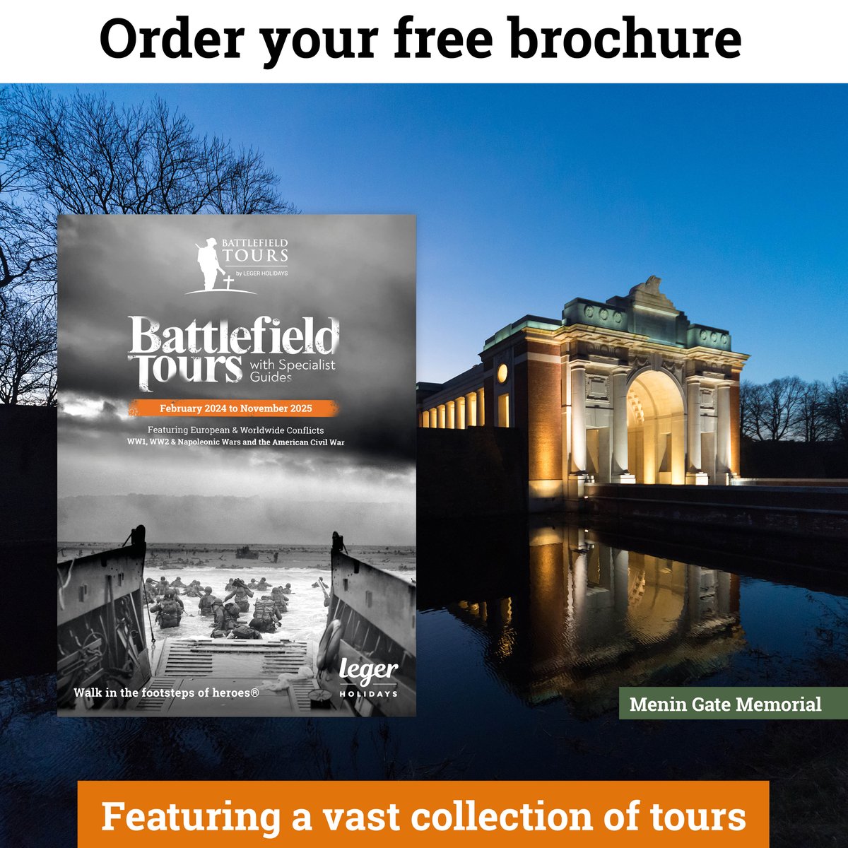 Featuring European and Worldwide conflicts, request our latest brochure and browse our full collection of Battlefield Tours at your leisure. Accompanied by a Specialist Guide, each tour offers an informative and rewarding journey – book today >> ow.ly/sT6L50Rcltb