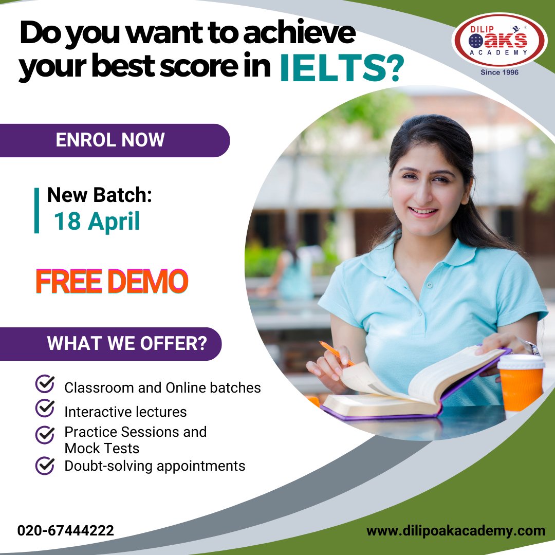 Ready to conquer the IELTS exam? Join our expert-led batch sessions starting 18th April.
Link in Bio!
#dilipoaksacademy #studyabroad #studyabroadconsultants #MsinUSA #studyinusa #highereducation #studyinamerica #educationconsultant #useducationconsultant #ieltsprep #ieltscoaching