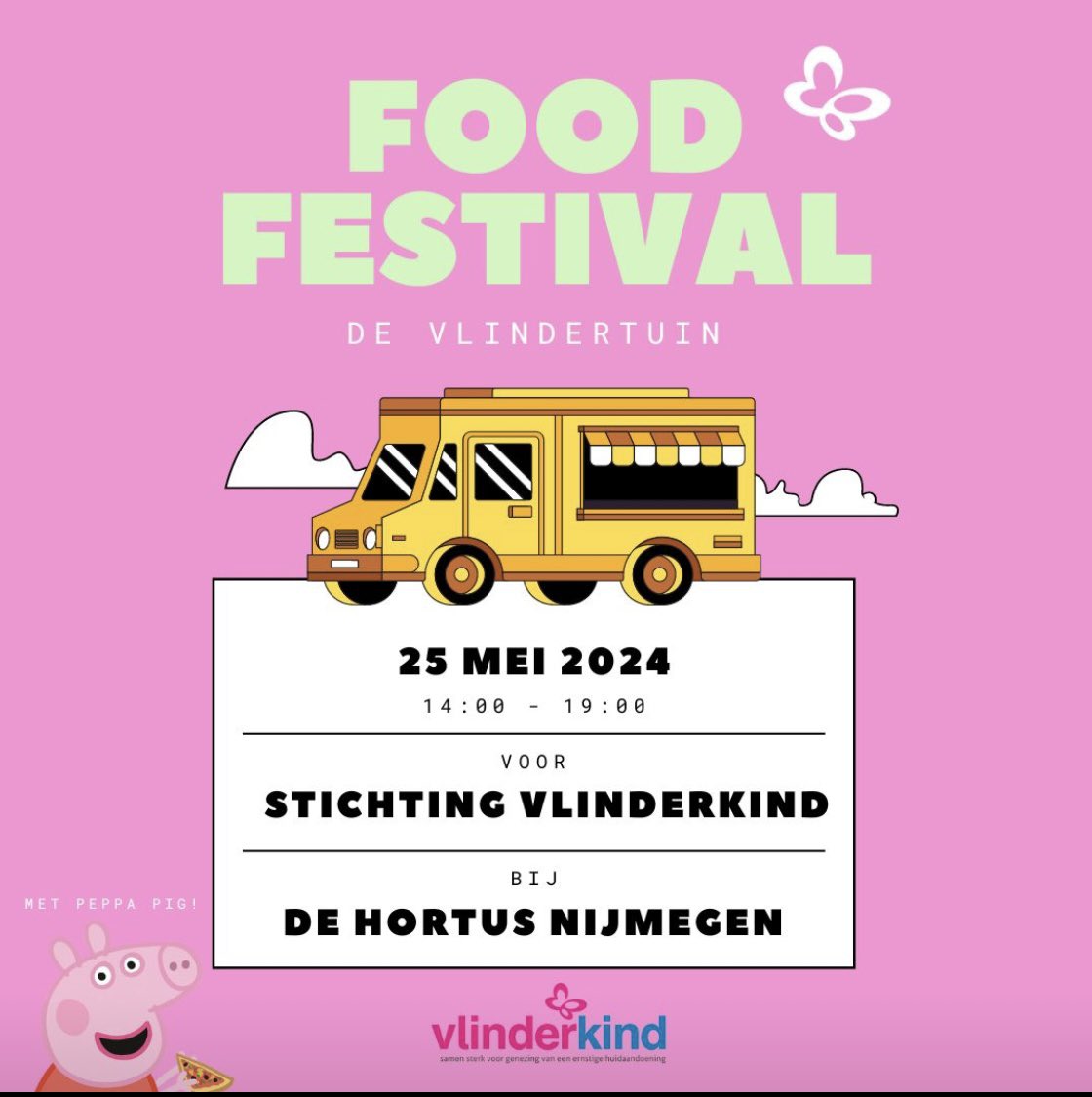 Event by Student, zijn een groep van zes studenten en voor hun minor Eventmanagement aan de HAN in Nijmegen het Foodfestival de Vlindertuin organiseren op zaterdag 25 mei van 14:00 tot 19:00 bij de Hortus in Nijmegen. Een evenement voor jong en oud!