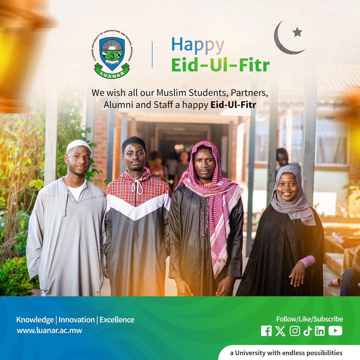Eid Mubarak to all our Muslim students, partners, staff and alumni.