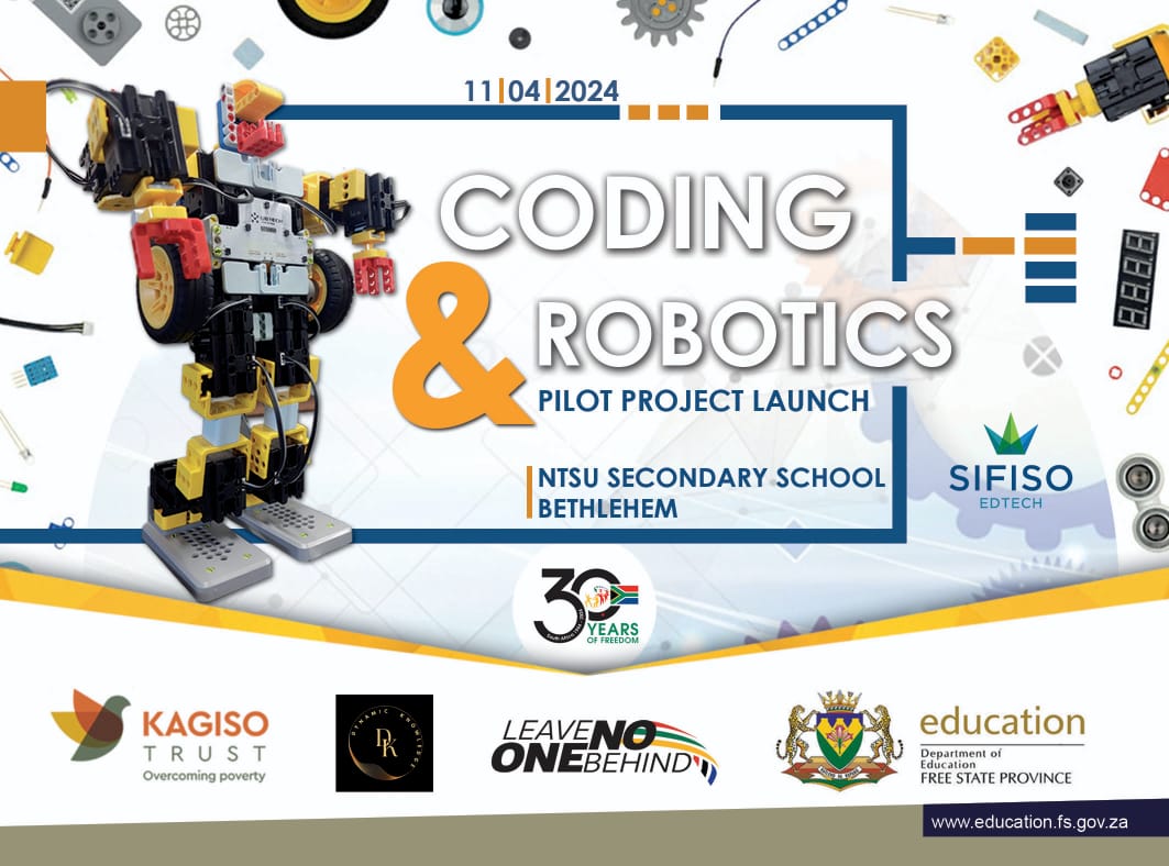 Today, we are launching the coding and robotics pilot project in Thabo Mofutsanyana at Ntsu Secondary School #QualityEducationforAll @Kagiso_Trust