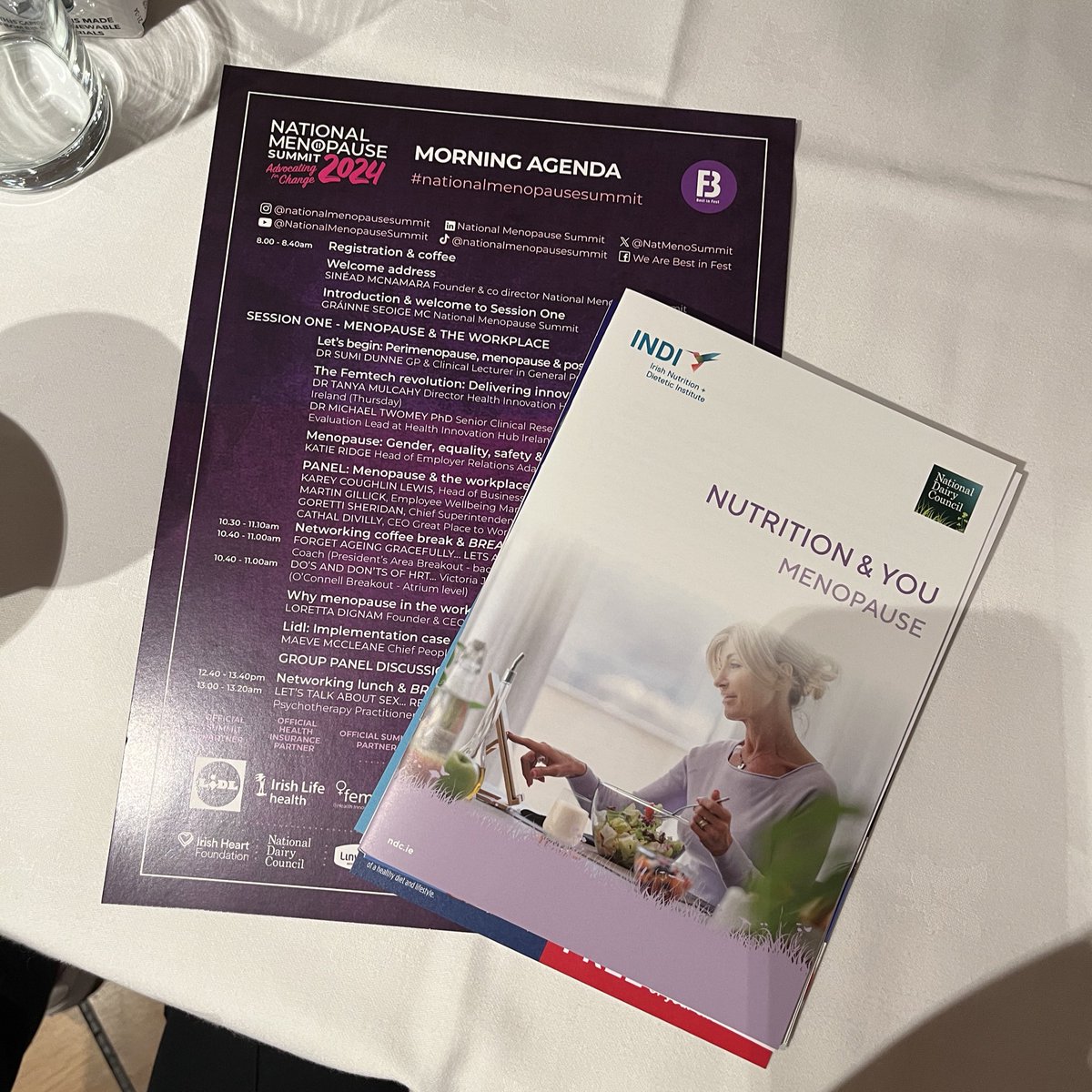 Did you grab a copy of our booklet ‘Nutrition & You: Menopause’ at the #NationalMenopauseSummit? If the answer is no, don’t panic! You can download a copy from our website 👉 bit.ly/menopausebookl… #Event #IrishDairy #NutritiousFromTheGroundUp @NatMenoSummit
