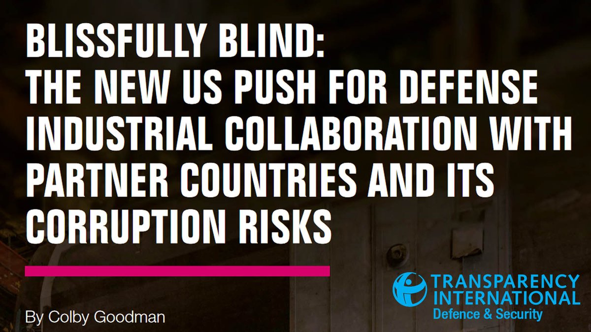 📢 NEW RESEARCH: Our latest report, Blissfully Blind, pulls back the curtain on the shadowy world of defence contract offsets and their #corruption risks. Read the full report here: ti-defence.org/publications/b…