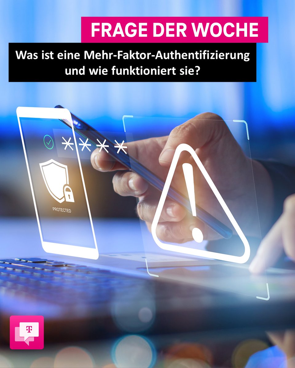 Banking 🏦, Shopping 🛒, Chatten 💬 : Unser Leben findet in vielen Bereichen des Internets statt. Wie euch die Mehr-Faktor-Authentifizierung dabei schützen kann, erfahrt ihr in unserer #FragederWoche! 🔗 t1p.de/by8g7