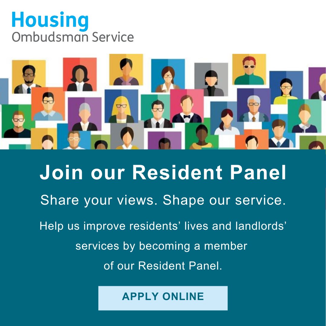 💬 Applications are now open for residents to join the @HousingOmbuds Resident Panel. Share your views and help shape the service 👇 housing-ombudsman.org.uk/apply