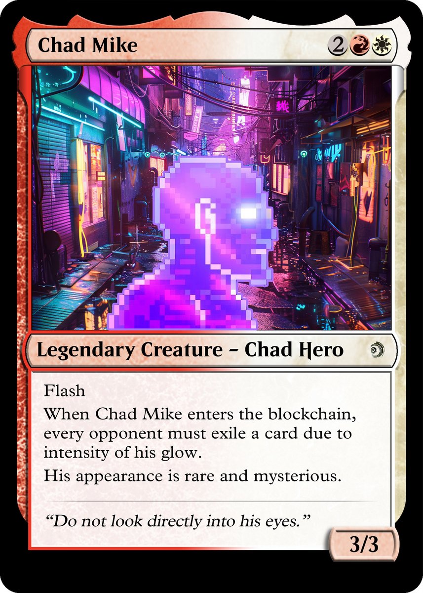 Chad Mike only glows at MAX intensity