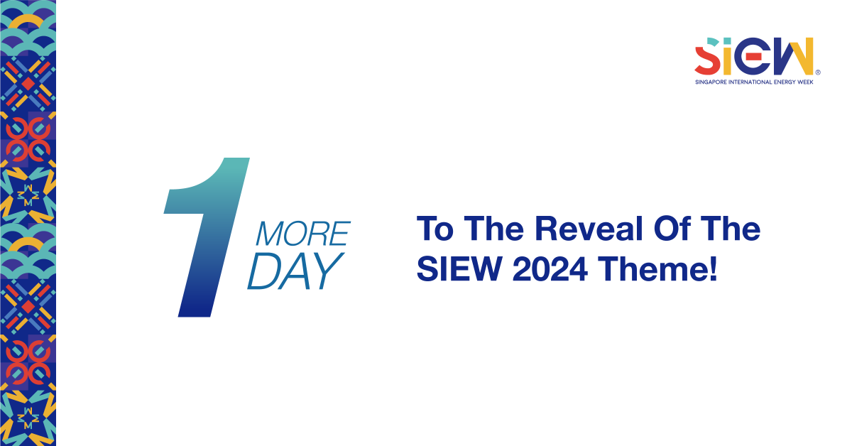 Join us tomorrow as we unveil the #SIEW2024 theme. Stay tuned for the exciting announcement! #NetZeroAtSIEW