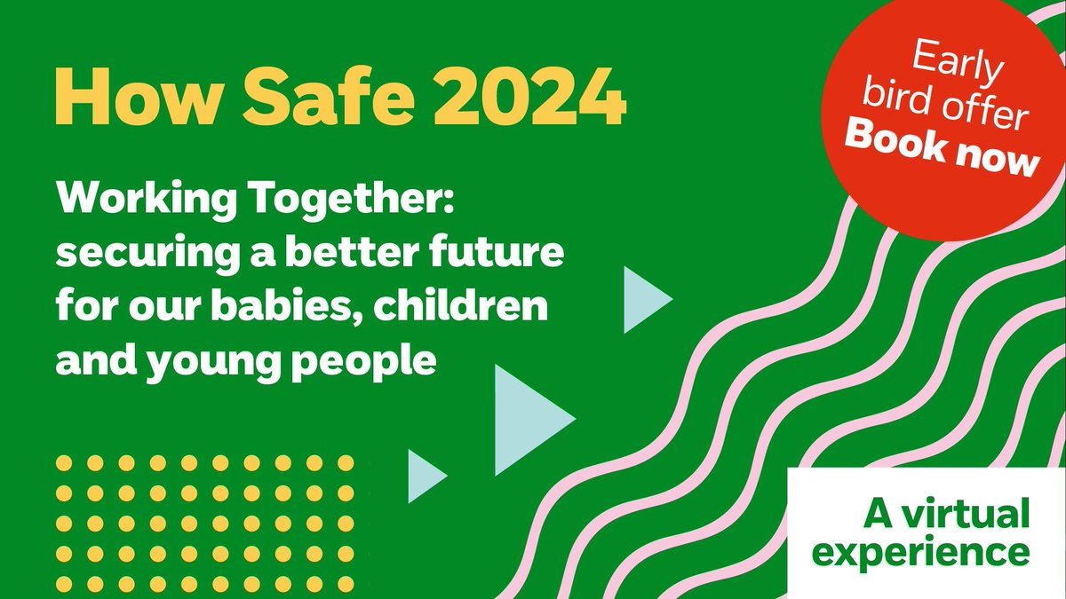 Save the date! The @NSPCC’s leading safeguarding event returns on Wednesday 26th June 2024! Held online, #HowSafe2024 is an opportunity to hear safeguarding experts share the latest child protection research & innovations. Secure your early bird ticket: buff.ly/49wf6UK