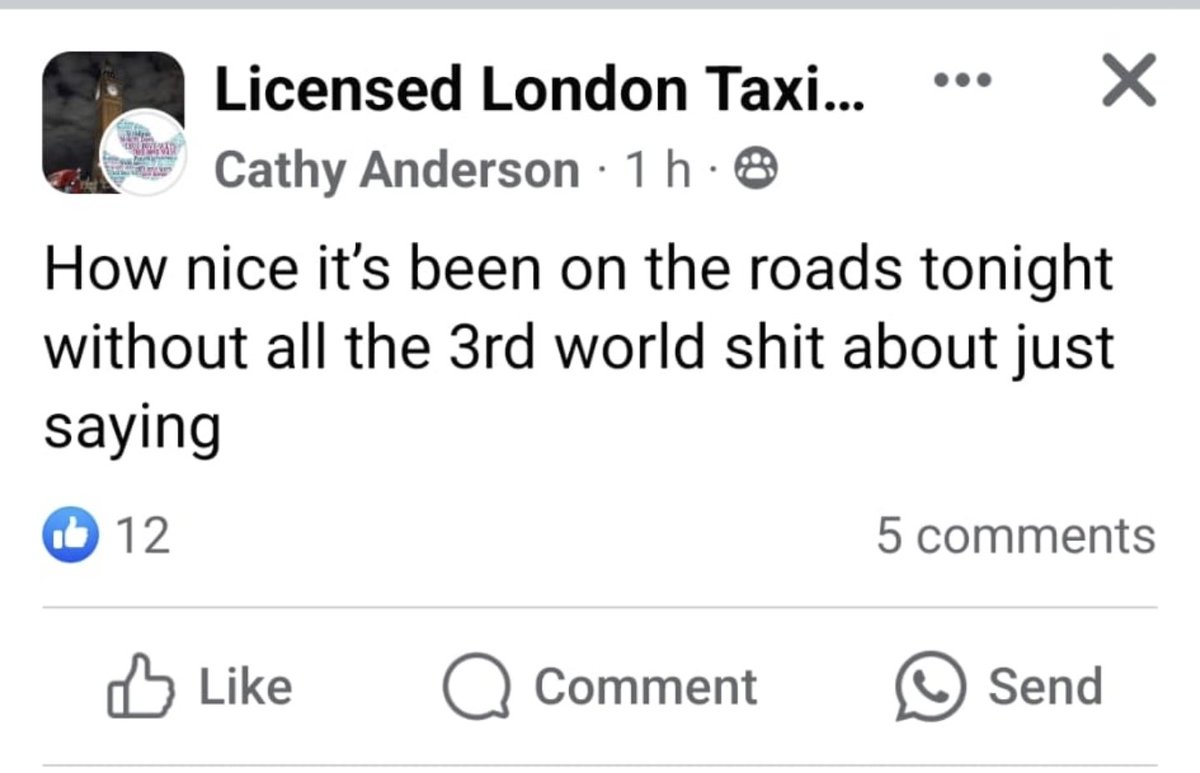 AllLondonBoy's tweet photo. Racism still exists in the trade @TfLTPH @TheLTDA https://t.co/QjORkCjoRb
