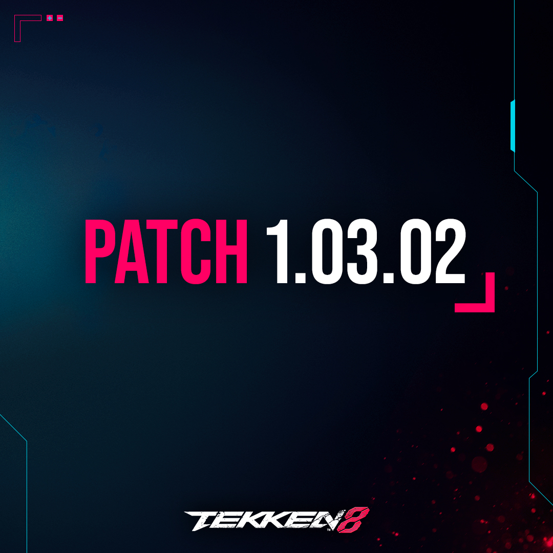 Attention, Fighters! 🛠 Patch 1.03.02 will drop on Tuesday, April 16, at 11:00 JST | 04:00 CEST | 17:00 PDT (15/04). Maintenance will last around 6 hours; all online contents will be unavailable during the maintenance. Read the full patch notes: bnent.eu/Tekken8Patch10…