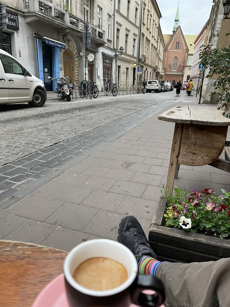 The joy of the cafes of Cracow: my favourite for dawn coffee is Nowa Prowincja…. Here to launch #TheWorldaFamilyHistory in Polish. One can sense the connection to Vienna in the cafes here. It was after all part of Austrian The Kingdom of Galicia and Lodomeria….…