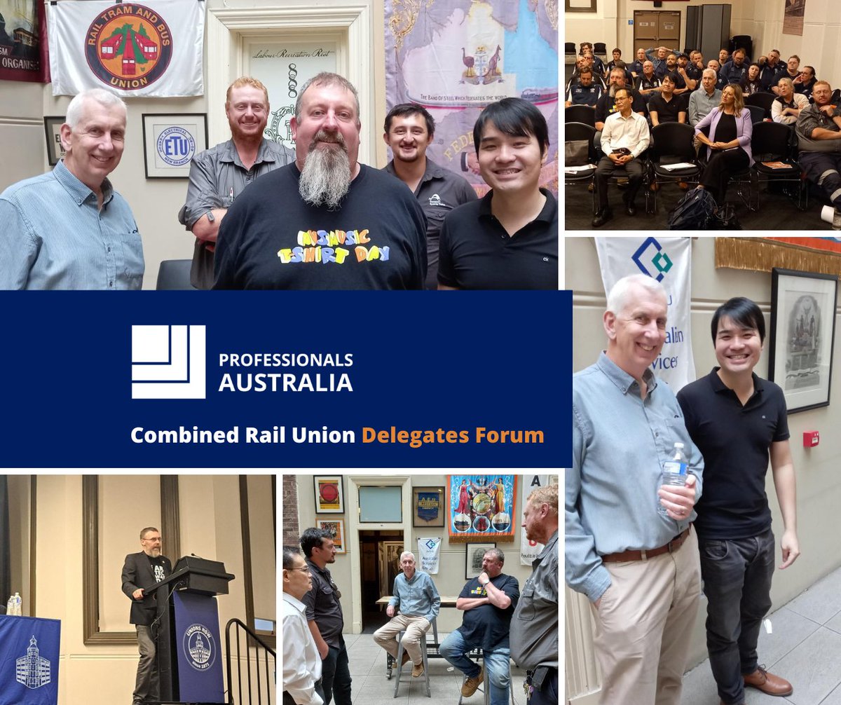 PA members and delegates of the RTBU, ETU, ASU, AMWU, and Unions NSW at the Combined Rails Unions Forum. Have you ever considered getting more involved in your union? Get in touch with your workplace delegate, PA organiser or DM us to find out more.
