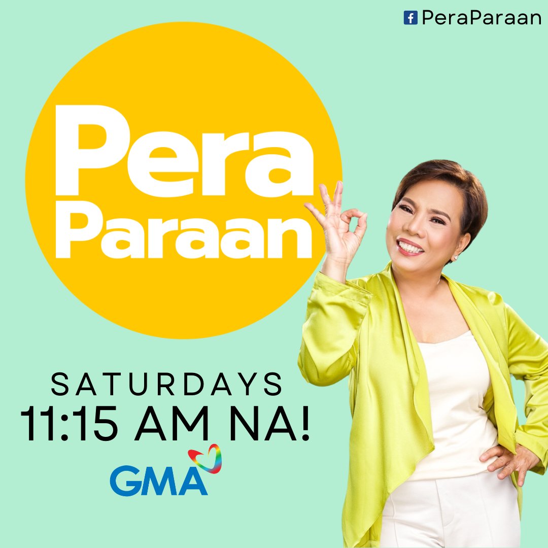 MGA KAPUSO, 11:15 AM NA KADA SABADO ANG BAGONG TIME SLOT NG #PeraParaan! Huwag magpapahuli sa latest na mga kuwento tungkol sa pag-asenso! Tumutok sa 'Pera Paraan' tuwing Sabado, 11:15 AM na sa GMA-7!