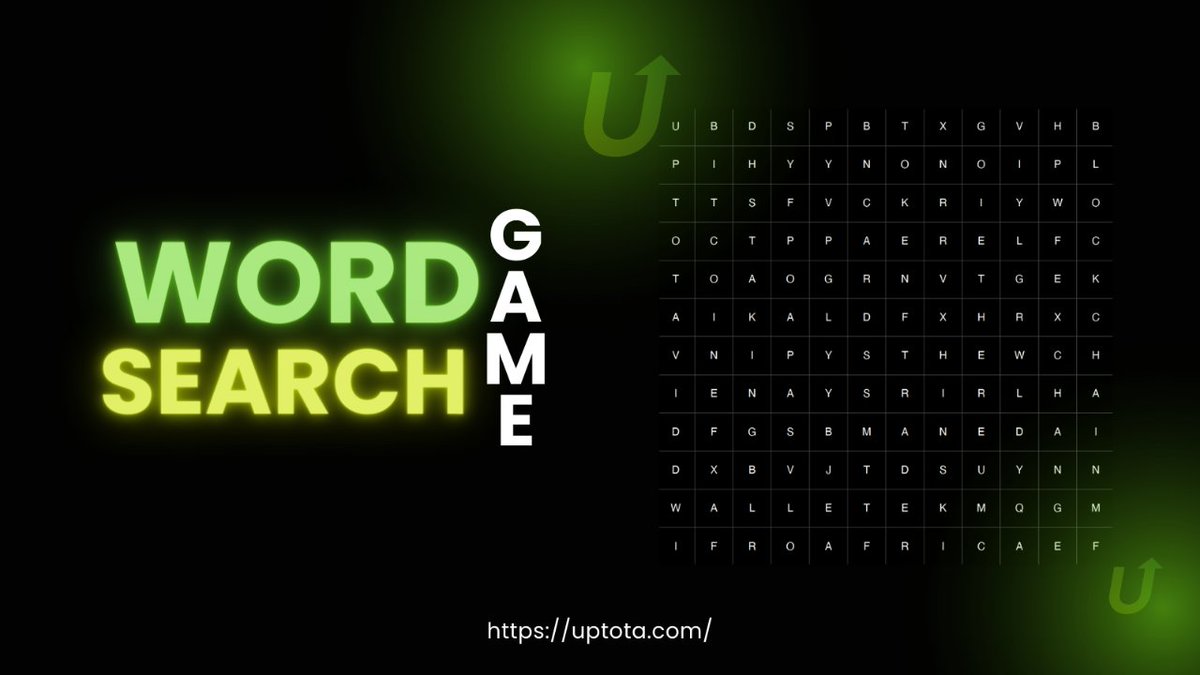 🔍 Word search game challenge! 🔎

There are 11 words hidden in this letter puzzle, all of which are related to Uptota.

Will you be able to find them all?