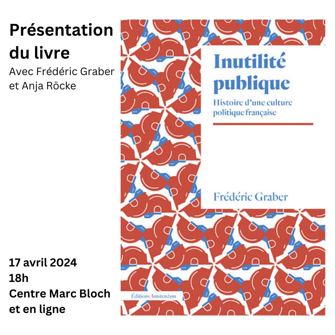 📖 Le Centre Marc Bloch a le plaisir de vous inviter à la présentation du livre 'Inutilité publique' de Frédéric Graber le 17 avril. Plus d'infos : cmb.hu-berlin.de/fr/agenda/even…